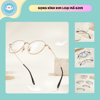 Gọng kính kim loại mã 6209